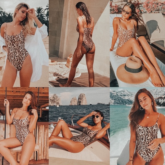 monday swimwear leopard one piece
